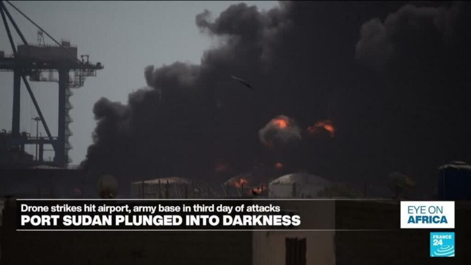 Drone strikes hit Port Sudan airport and army base in third day of attacks