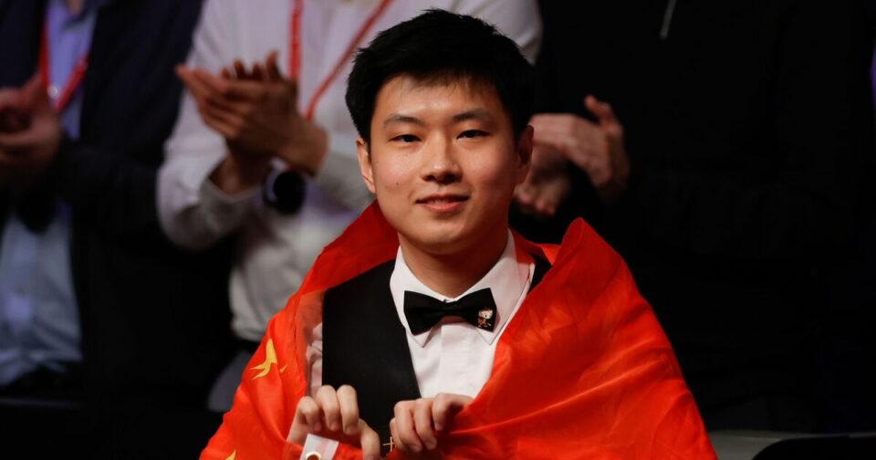‘The whole country is proud’: Chinese snooker fans hail Zhao Xintong triumph