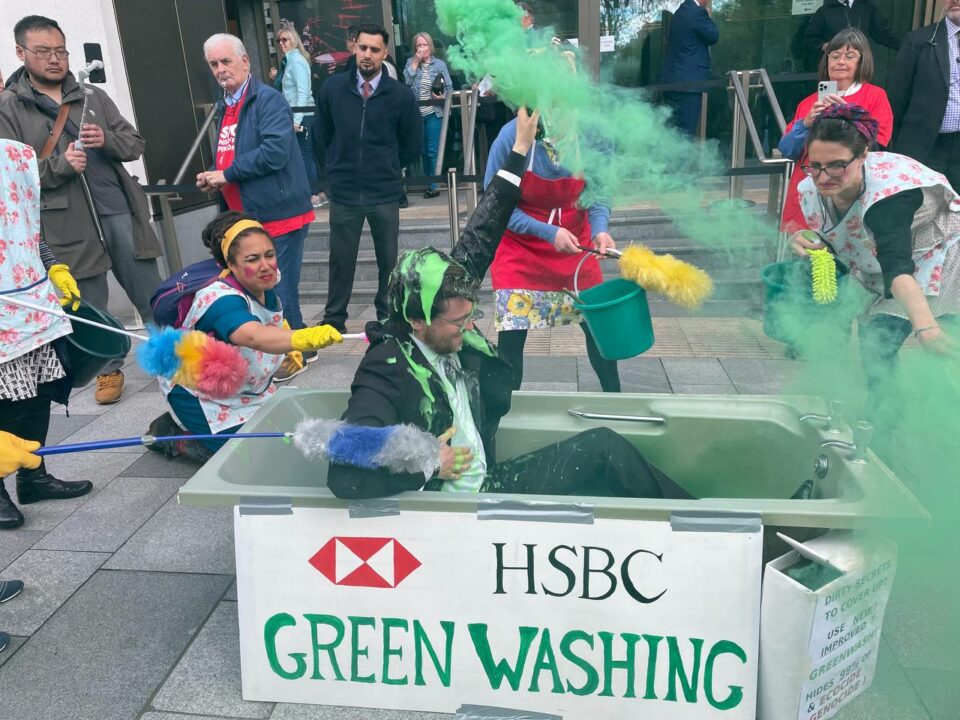Ugandan ​​activist​ asks HSBC to put ‘lives before profit’ as campaigners target bank’s AGM