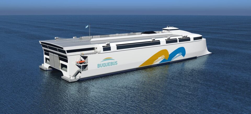 ‘World’s largest’ electric ship measuring 130 metres launched by Tasmanian boatbuilder