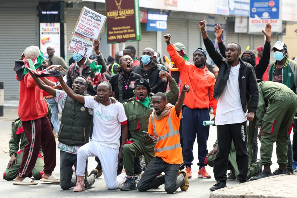 Kenya: at least 10 injured during protests in Nairobi as government orders halt to broadcast coverage – live