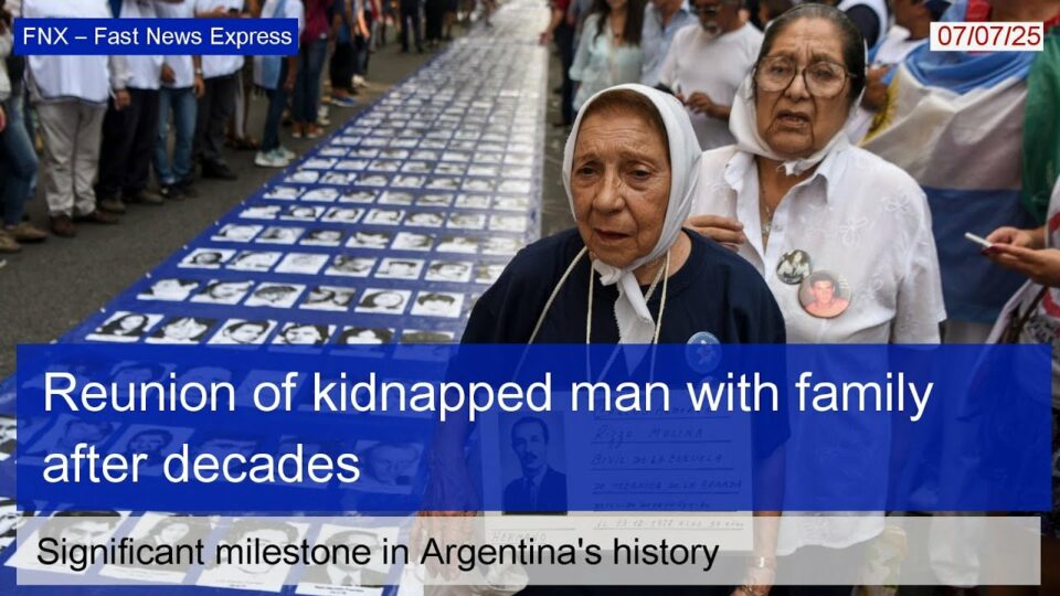 Man kidnapped by Argentina’s military regime as baby is reunited with relatives